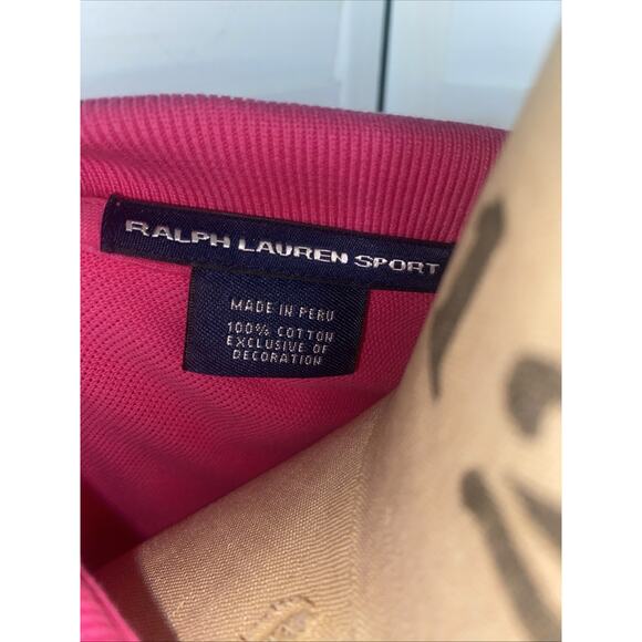Ralph Lauren Sport Cotton Polo Pink Dress White Logo Embroidered SMALL - Picture 8 of 8